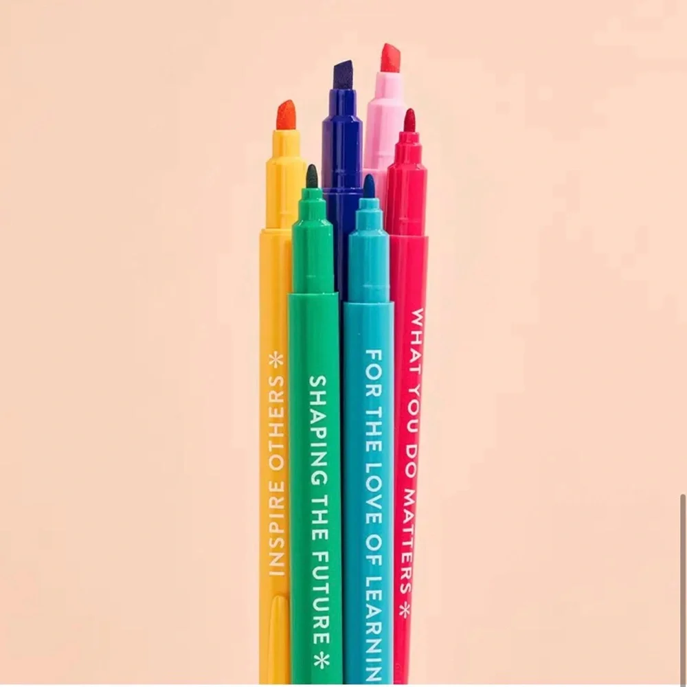 🖍 Teacher Dual-Tip Markers – 6 Pack (NEW)